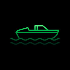 Poster - Boat nolan icon. Simple thin line, outline vector of Summer icons for ui and ux, website or mobile application