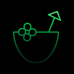 Poster - Coconut nolan icon. Simple thin line, outline vector of Summer icons for ui and ux, website or mobile application