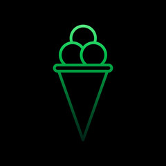Poster - Ice-cream nolan icon. Simple thin line, outline vector of Summer icons for ui and ux, website or mobile application