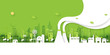 © Man As Thep - Green industry and clean energy on eco friendly cityscape background.Paper art of ecology and environment concept.Vector illustration.