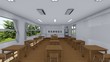 © hiro studio - 学校　教室　緊急事態宣言　イラスト1