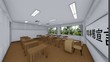 © hiro studio - 学校　教室　緊急事態宣言　イラスト4
