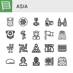 Poster - asia icon set