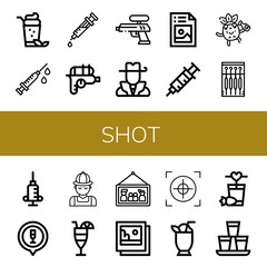 Canvas Print - Set of shot icons