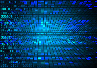 blue cyber circuit future technology concept background