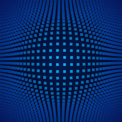 Three dimensional deformed background of blue color vector illustration