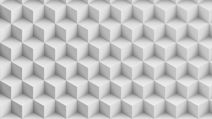 Wall Mural - White abstract background with cubes