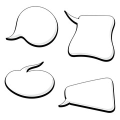 Wall Mural - Speech bubbles. Outline icons