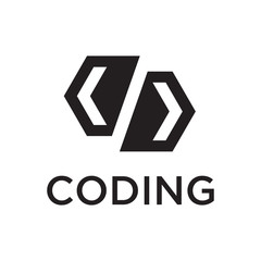 coding logo design template