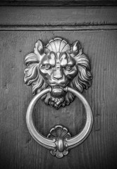 ancient knocker of historic building