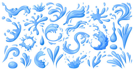splash water vector cartoon set icon. fresh droplet isolated cartoon set icon. vector illustration s