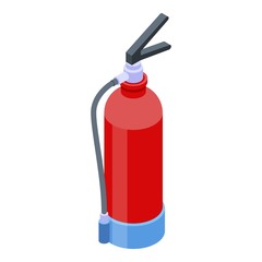 Canvas Print - Danger fire extinguisher icon. Isometric of danger fire extinguisher vector icon for web design isolated on white background