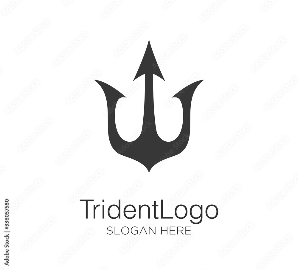trident logo vector design concept - obrazy, fototapety, plakaty 