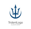 trident logo vector design concept