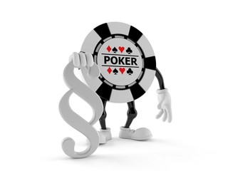 Poster - Gambling chip character with paragraph symbol