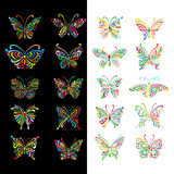 Fototapeta Motyle - Ornate butterfly collection for your design