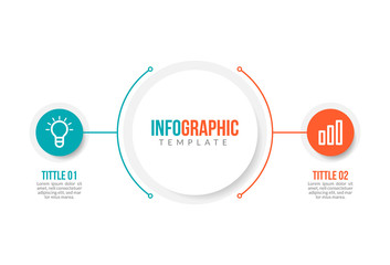 Minimal Business Infographics template. Timeline with 8 steps, options and marketing icons .Vector linear infographic with eight conected elements. Can be use for presentation.