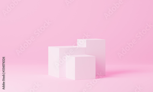 Cuadros en Lienzo Clean product pedestal or podium, abstract minimal concept, blank space mockup scene
