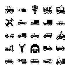 Wall Mural - Automobile Glyph Vector Icons 3