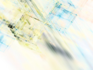 Poster - Abstract digital art background. Fractal graphics 3d illustration. Science or technology concept.