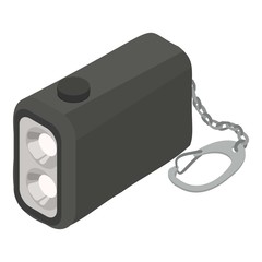 Poster - Portable flashlight icon. Isometric of portable flashlight vector icon for web design isolated on white background