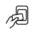 to pay the fare icon vector. to pay the fare sign. isolated contour symbol illustration