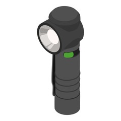 Poster - hiker flashlight icon. isometric of hiker flashlight vector icon for web design isolated on white ba