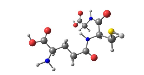 Poster - Glutathione molecular structure isolated on white