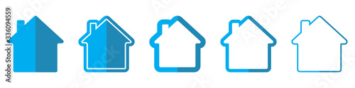 Fotomural House vector icons. Vector illustration.