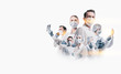 © Mykhailovskyi - team of medical professionals on a white background