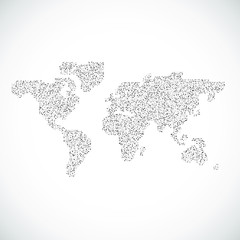  Vector Dotted World Map Background Light and Dark for Illustrator and Powerpoint. Continents: Europe, Asia, Australia, America, Africa