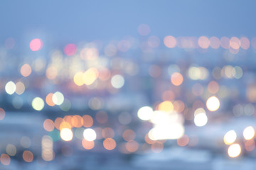 bokeh night garden in city background