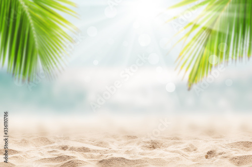 Fotomural Landscape of tropical summer. Summer vacation concept.