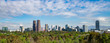 canvas print picture - Panoramic view of Mexico city skyline on sunny day.