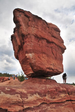 Balanced, Rock In Garden Of The Gods -  A Public Park Located In Colorado Springs, Colorado.