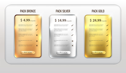 Wall Mural - Button web price table pack