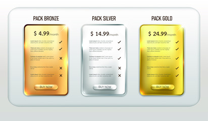 Wall Mural - Button web price table pack