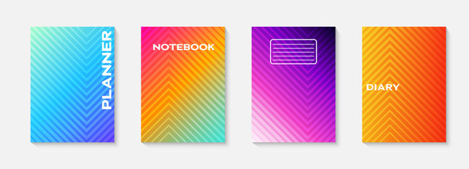 Poster - Minimal vector abstract cover notebook design. Planner and diary cover for print. Abstract design for copybook brochures and school books. Notebook paper. Brochure, book, magazine template