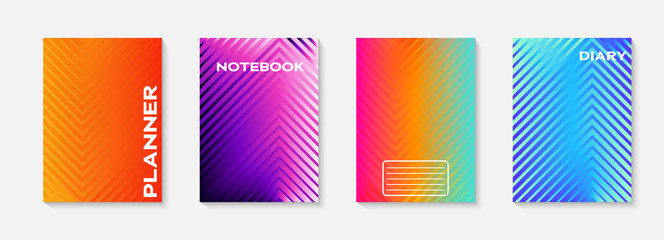 Poster - Minimal vector abstract cover notebook design. Planner and diary cover for print. Abstract design for copybook brochures and school books. Notebook paper. Brochure, book, magazine template