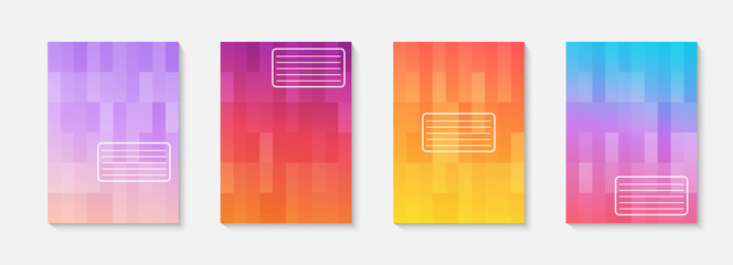 Poster - Minimal vector abstract cover notebook design. Planner and diary cover for print. Abstract design for copybook brochures and school books. Notebook paper. Brochure, book, magazine template