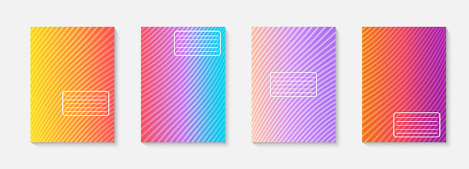 Poster - Minimal vector abstract cover notebook design. Planner and diary cover for print. Abstract design for copybook brochures and school books. Notebook paper. Brochure, book, magazine template