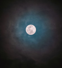 full moon in the night sky