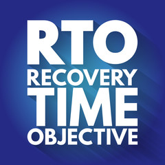Poster - RTO - Recovery Time Objective acronym, business concept background