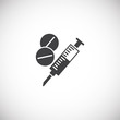 © Viktorija - Drugs related icon on background for graphic and web design. Creative illustration concept symbol for web or mobile app