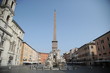 Rome, Italy-29 Mar 2020: Popular tourist spot Piazza NAvona is empty following the coronavirus confinement measures put in place by the governement, Rome, Italy