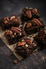 brownie noix de pécan et chocolat