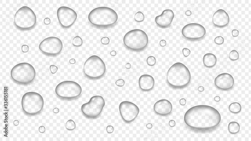 Cuadros en Lienzo Realistic transparent water drops