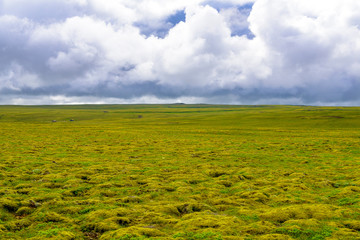 Sticker - Beautiful Iceland highlands with moss-covered volcano formations