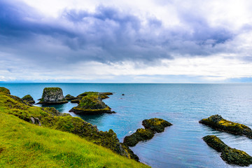 Wall Mural - Beautiful rugged Iceland Fjord seascape