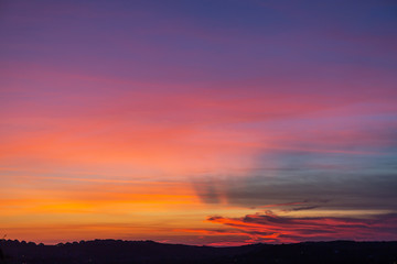 ombre sunset in the sky